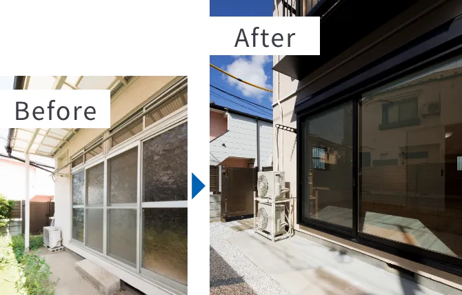 玄関まわり改装事例 Before After