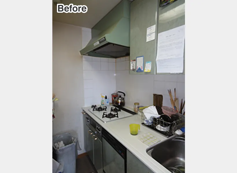 機器の不具合や老朽化が目立つ古いキッチン