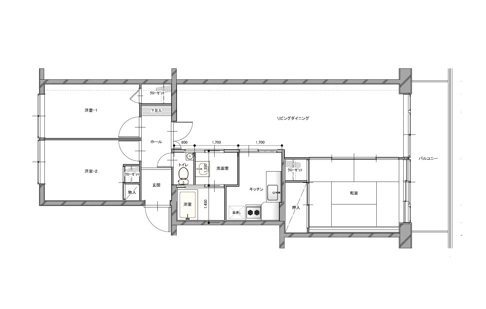 Before・3LDKの間取り図