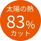 太陽の熱83%カット