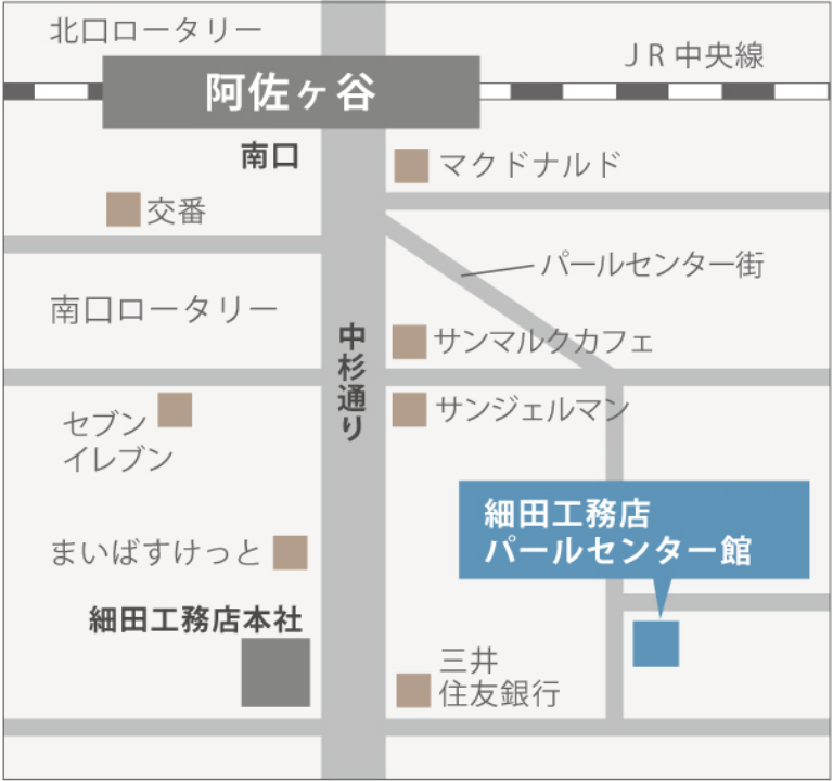 阿佐ヶ谷-パールセンター館 地図