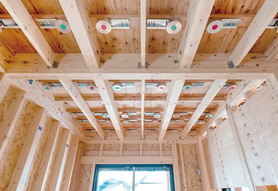 重量床衝撃音減衰ダンパーの施工