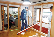 土台・柱・桁周りの組み立て