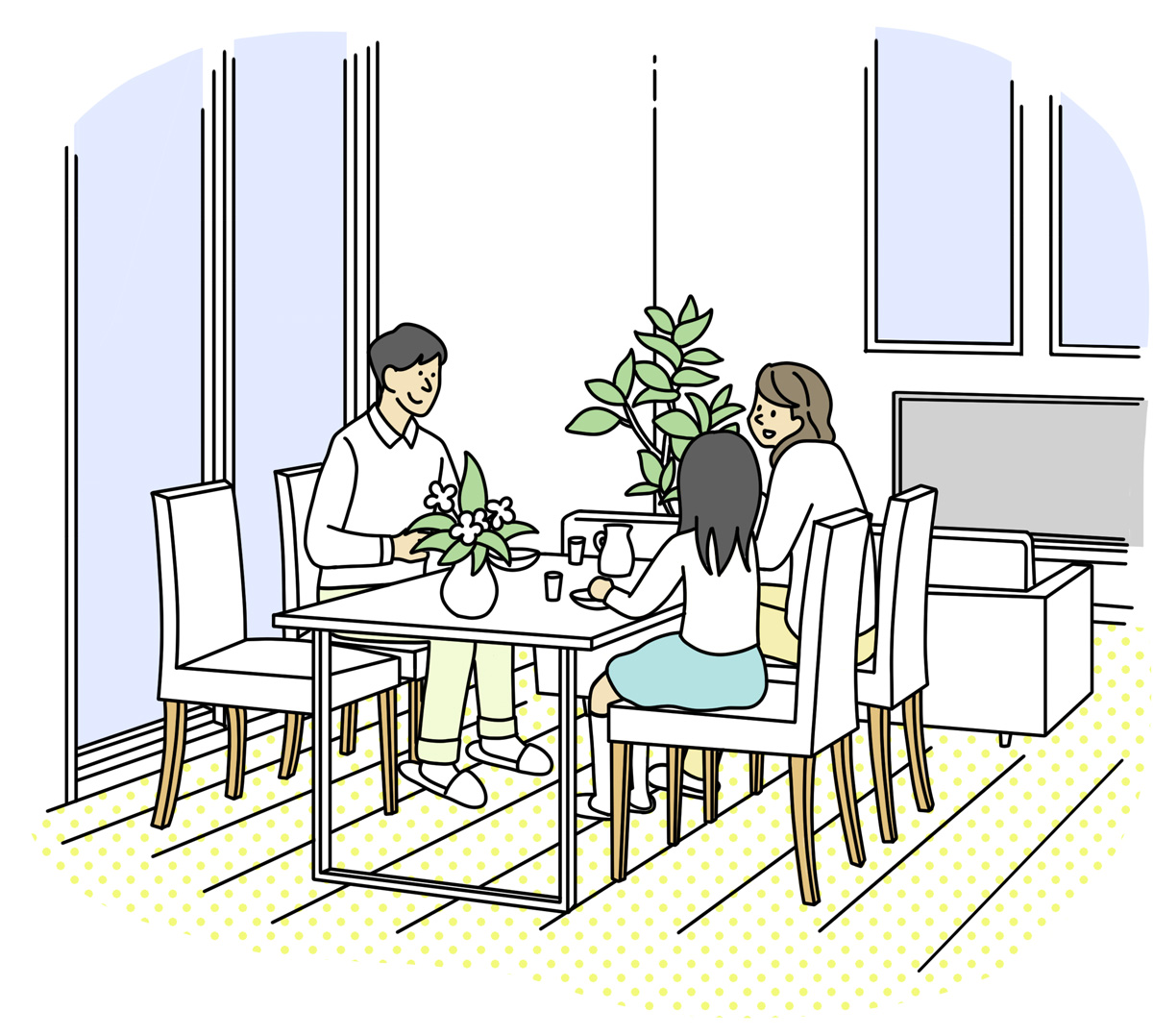 団欒する家族 イメージ